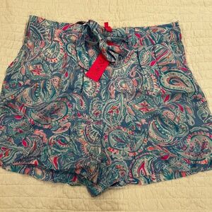 NWT Lilly Pulitzer Kaylene Shorts L Zanzibar Blue